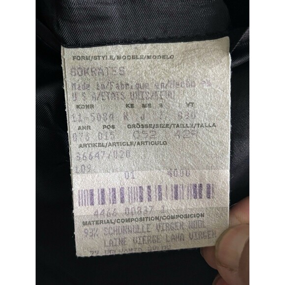 HUGO BOSS Sokrates Men's 42R Blazer Textured Wool Black Sport Jacket Made In USA - Picture 8 of 13